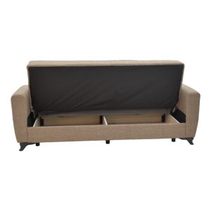 328 000028 4 Modesto pakoworld three-seater sofa-bed with storage light brown fabric 215x85x80cmIndoor furniture > Sofas-bed