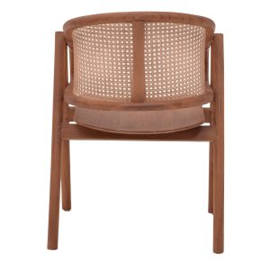 336 000002 4 Armchair Anlene pakoworld natural teak wood natural rattan 62x54x82cmBOHO CHIC > Chairs and Armchairs