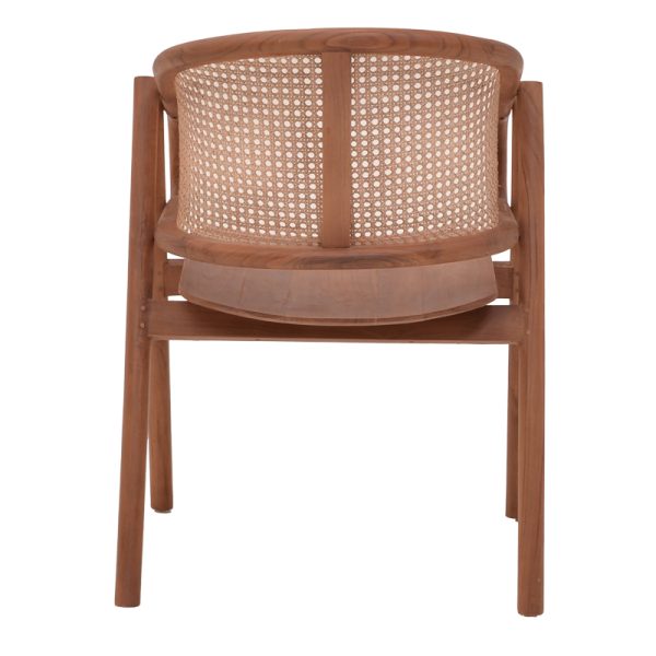 336 000002 4 Armchair Anlene pakoworld natural teak wood natural rattan 62x54x82cmBOHO CHIC > Chairs and Armchairs