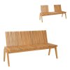 340 000017 Bench Uma pakoworld teak wood and pe rope in natural shade 120x45x40cmBOHO CHIC > Sofas & Benches