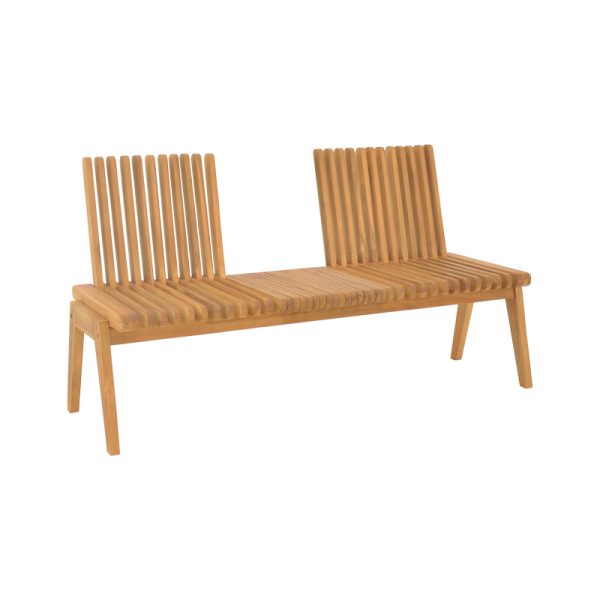 340 000017 2 Polymorphic sofa-bench Jey pakoworld teak wood in natural shade 120x57.5x80cmBOHO CHIC > Sofas & Benches