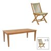 340 000031 Dining set 7 pcs Ganny-Pino pakoworld teak wood in natural shade 180/240x100x75cmOutdoor furniture > Garden food table