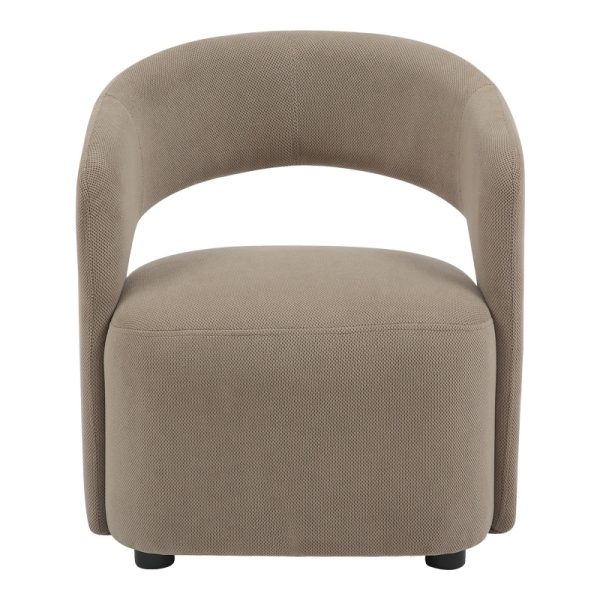 350 000019 4 Armchair Lemouton pakoworld fabric in gray-beige shade 69.5x66x80cmIndoor furniture > Living room armchairs