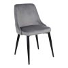 357 000012 Morea pakoworld rotating chair bouclé in beige color with black metallic legs 55x63.5x89.5cmIndoor furniture > Chairs