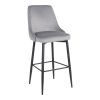 357 000016 Cathair pakoworld bar stool bouclé fabric in green color with black metallic legs 48x54x100cmIndoor furniture > Bar stools