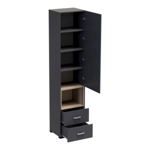 361 000022 2 Display-column Toscana pakoworld in anthracite shade 50x42x222.5cmIndoor furniture > Showcases