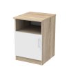 361 000035 Kirkene Inart side table black marble color sintered stone and black metal D50x50cmIndoor furniture > Tables auxiliary