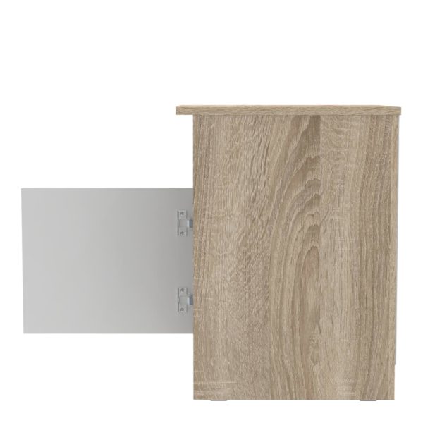 361 000035 3 Galdi pakoworld bedside table in sonoma-white color 40x45x60cmIndoor furniture > Bedside tables