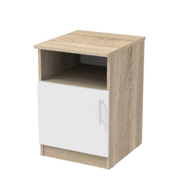361 000035 Galdi pakoworld bedside table in sonoma-white color 40x45x60cmIndoor furniture > Bedside tables