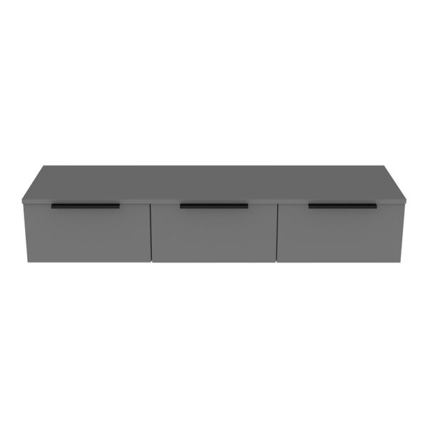 361 000076 2 Console with 3 drawers Doha pakoworld in dark grey color 120x39x22cmIndoor furniture > Drawers-consoles