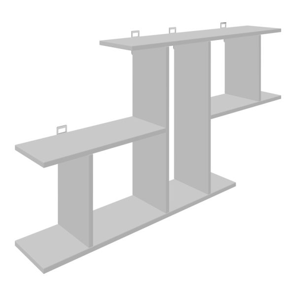361 000089 Wall shelf Vertoura pakoworld in white color 116x18.5x60cmIndoor furniture > Wall shelves
