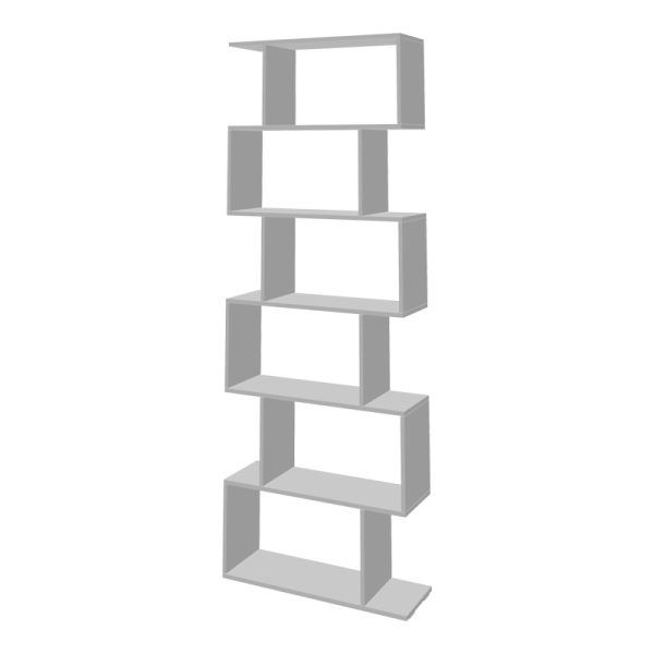 361 000093 Bookcase Sezen pakoworld in white color 70x24x191.5cmIndoor furniture > Bookshelves