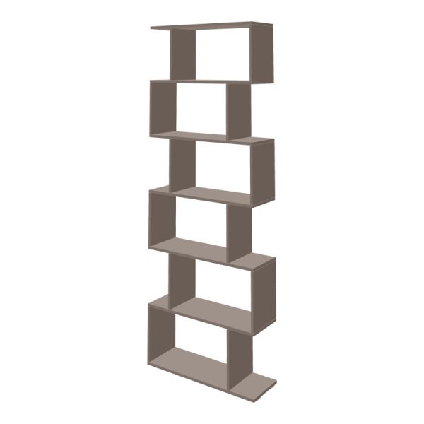 361 000094 Bookcase Sezen pakoworld in mocha color 70x24x191.5cmIndoor furniture > Bookshelves
