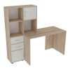 361 000098 Working Table Labirent pakoworld in white-mocha 140x60x75cmOffice furniture > Professional desk