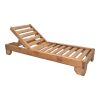 363 000012 Deckchair Mailo pakoworld dark grey aluminum and textilene in black shade 71x206x30cmOutdoor furniture > Sunbeds