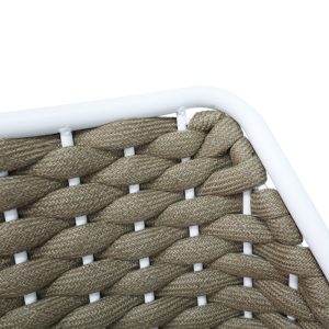 373 000005 4 Ortegia pakoworld stackable aluminum armchair with white frame-khaki rope 57x62x82cmOutdoor furniture > Garden armchairs