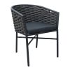 373 000006 Table Albero pakoworld champagne color metal D60x70cmOutdoor furniture > Garden dining sets