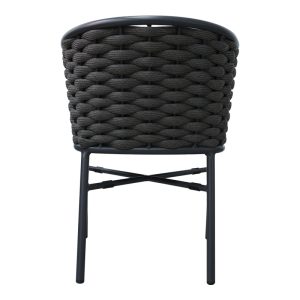 373 000006 4 Aluminum armchair Noevo pakoworld stackable with gray frame and cushion 57x62x77cmOutdoor furniture > Garden armchairs