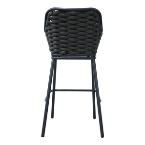 373 000008 4 Zuki pakoworld aluminum bar stool stackable with gray frame and cushion 55x54x109cmOutdoor furniture > Stools bar