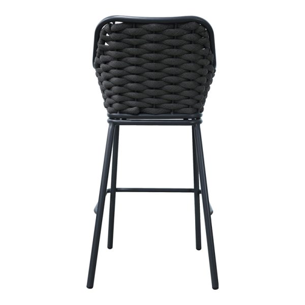 373 000008 4 Zuki pakoworld aluminum bar stool stackable with gray frame and cushion 55x54x109cmOutdoor furniture > Stools bar