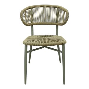 373 000012 3 Aluminum-pe rattan chair Agus pakoworld stackable in brown shade 55x63x77cmOutdoor furniture > Garden chair