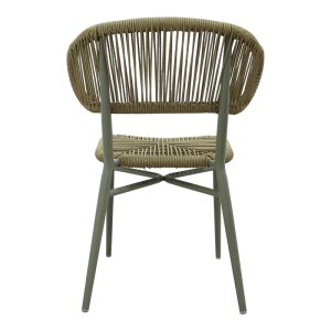 373 000012 4 Aluminum-pe rattan chair Agus pakoworld stackable in brown shade 55x63x77cmOutdoor furniture > Garden chair