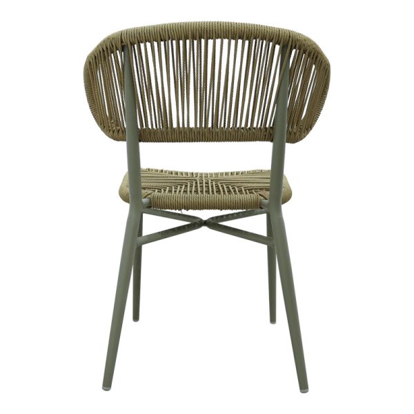 373 000012 4 Aluminum-pe rattan chair Agus pakoworld stackable in brown shade 55x63x77cmOutdoor furniture > Garden chair