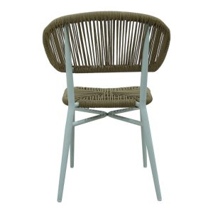 373 000013 3 Aluminum-pe rattan chair Agus pakoworld stackable in white shade 55x63x77cmOutdoor furniture > Garden chair