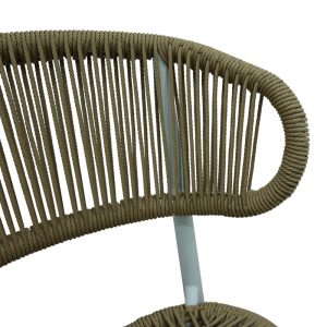 373 000013 4 Aluminum-pe rattan chair Agus pakoworld stackable in white shade 55x63x77cmOutdoor furniture > Garden chair