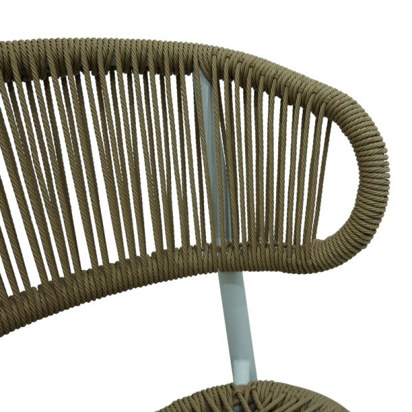 373 000013 4 Aluminum-pe rattan chair Agus pakoworld stackable in white shade 55x63x77cmOutdoor furniture > Garden chair