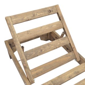 380 000002 4 Sun lounger Fendy pakoworld fir wood in walnut color 71.5x200x24cmOutdoor furniture > Sunbeds