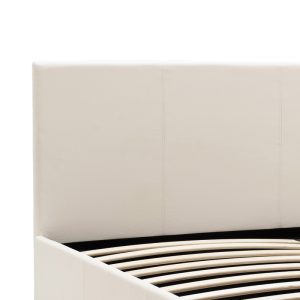006 000027 4 Double bed Norse pakoworld PU with storage space in white matte 160x200cmIndoor furniture > Beds