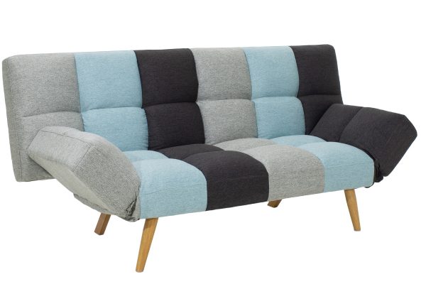024 000005 2 Sofa-bed 3-seater Freddo pakoworld with colorful fabric 182x81x84cmIndoor furniture > Sofas-bed
