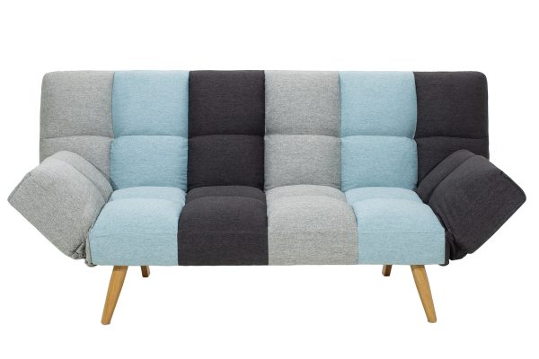 024 000005 4 Sofa-bed 3-seater Freddo pakoworld with colorful fabric 182x81x84cmIndoor furniture > Sofas-bed