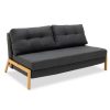 024 000010 3 seated sofa-bed Carmelo Pakoworld dark grey fabric 214x80x86cmIndoor furniture > Sofas-bed