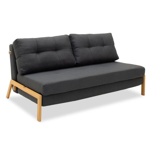 024 000010 Armchair - bed Fancy pakoworld with fabric in dark grey colour 150x92x77cmIndoor furniture > Sofas