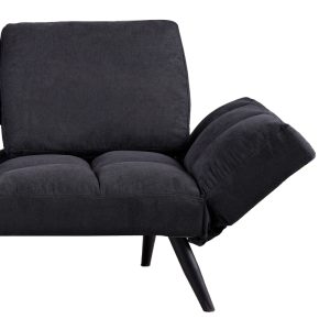 024 000035 3 Sofa-bed 3-seater Jackie pakoworld fabric anthracite-metal black 190x78x75cmIndoor furniture > Sofas-bed