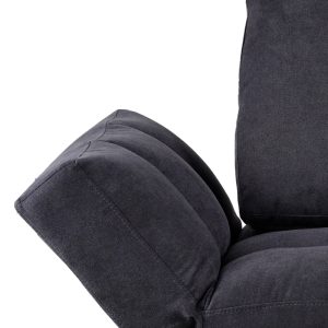 024 000035 4 Sofa-bed 3-seater Jackie pakoworld fabric anthracite-metal black 190x78x75cmIndoor furniture > Sofas-bed