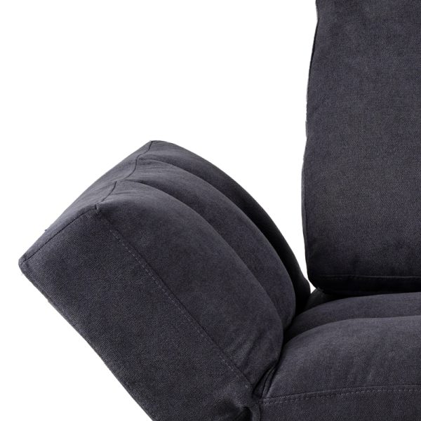 024 000035 4 Sofa-bed 3-seater Jackie pakoworld fabric anthracite-metal black 190x78x75cmIndoor furniture > Sofas-bed