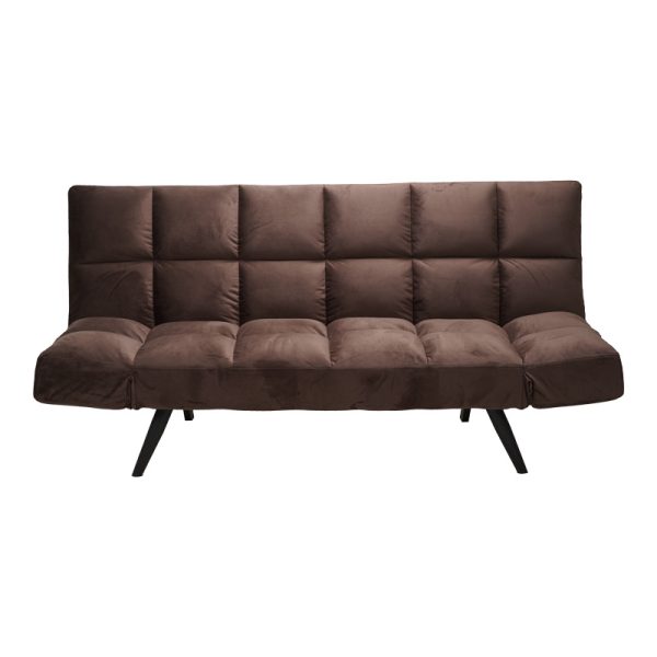 024 000049 3 Sofa - bed 3-seater Freddo I pakoworld velvet brown 181x81x86cmIndoor furniture > Sofas-bed