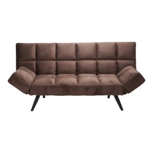 024 000049 4 Sofa - bed 3-seater Freddo I pakoworld velvet brown 181x81x86cmIndoor furniture > Sofas-bed