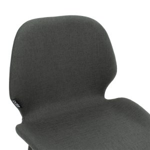 029 000187 4 Bar Stool Impel metal black legs-fabric dark greyIndoor furniture > Bar stools