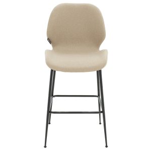 029 000188 3 Bar Stool Impel metal black legs-fabric beigeIndoor furniture > Bar stools