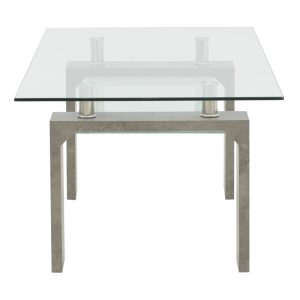 029 000237 2 Table Vrocho pakoworld grey wood-glass 110x60x45cmSPRING OFFERS