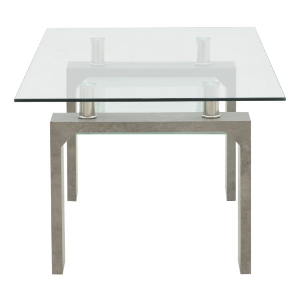 029 000237 2 Table Vrocho pakoworld grey wood-glass 110x60x45cmSPRING OFFERS