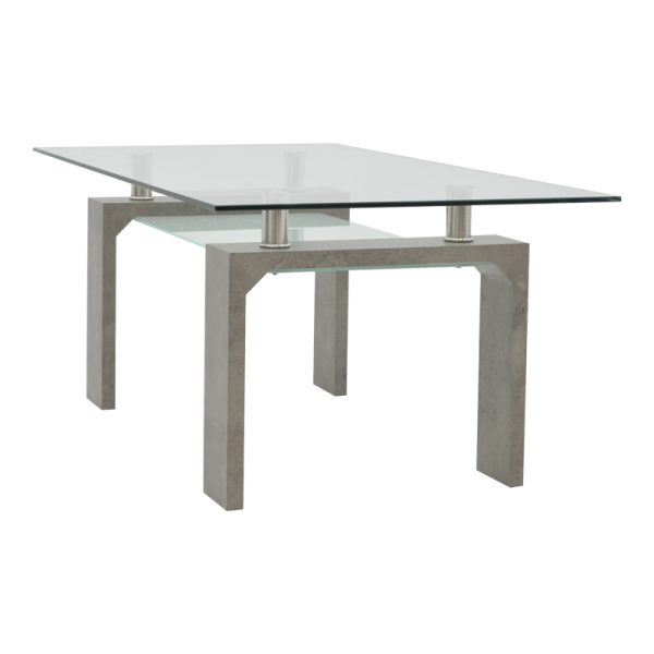 029 000237 3 Table Vrocho pakoworld grey wood-glass 110x60x45cmSPRING OFFERS