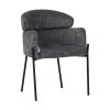 029 000251 Chair Korome pakoworld black pu-walnut metal legs 50x58.5x78cmIndoor furniture > Chairs