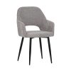 029 000257 Armchair Garzele Inart beige teddy fabric-leg black metal 68x66x82.5cmIndoor furniture > Living room armchairs