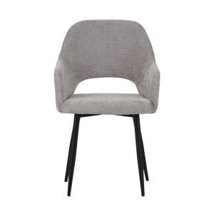 029 000257 3 Factols Inart armchair beige-grey fabric-leg black metal 53x61x84cmIndoor furniture > Living room armchairs