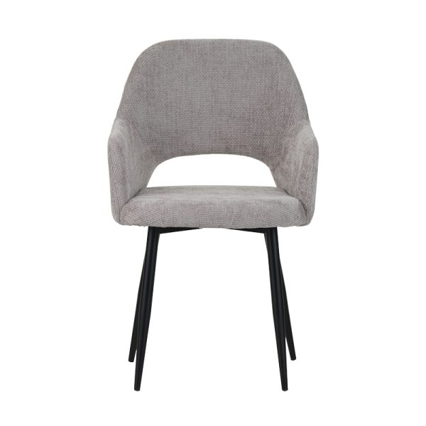 029 000257 3 Factols Inart armchair beige-grey fabric-leg black metal 53x61x84cmIndoor furniture > Living room armchairs